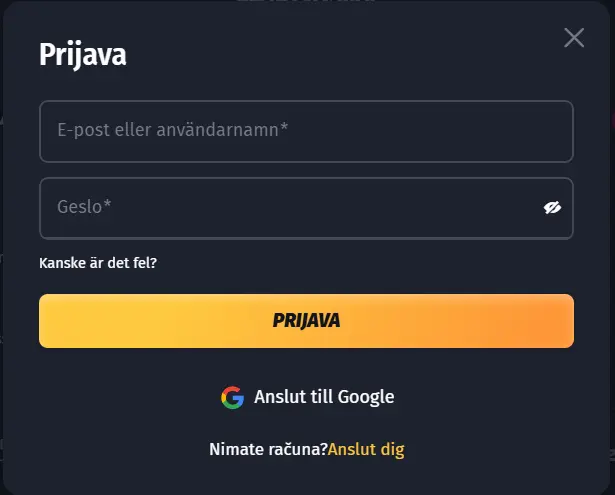 WinShark Inloggning login